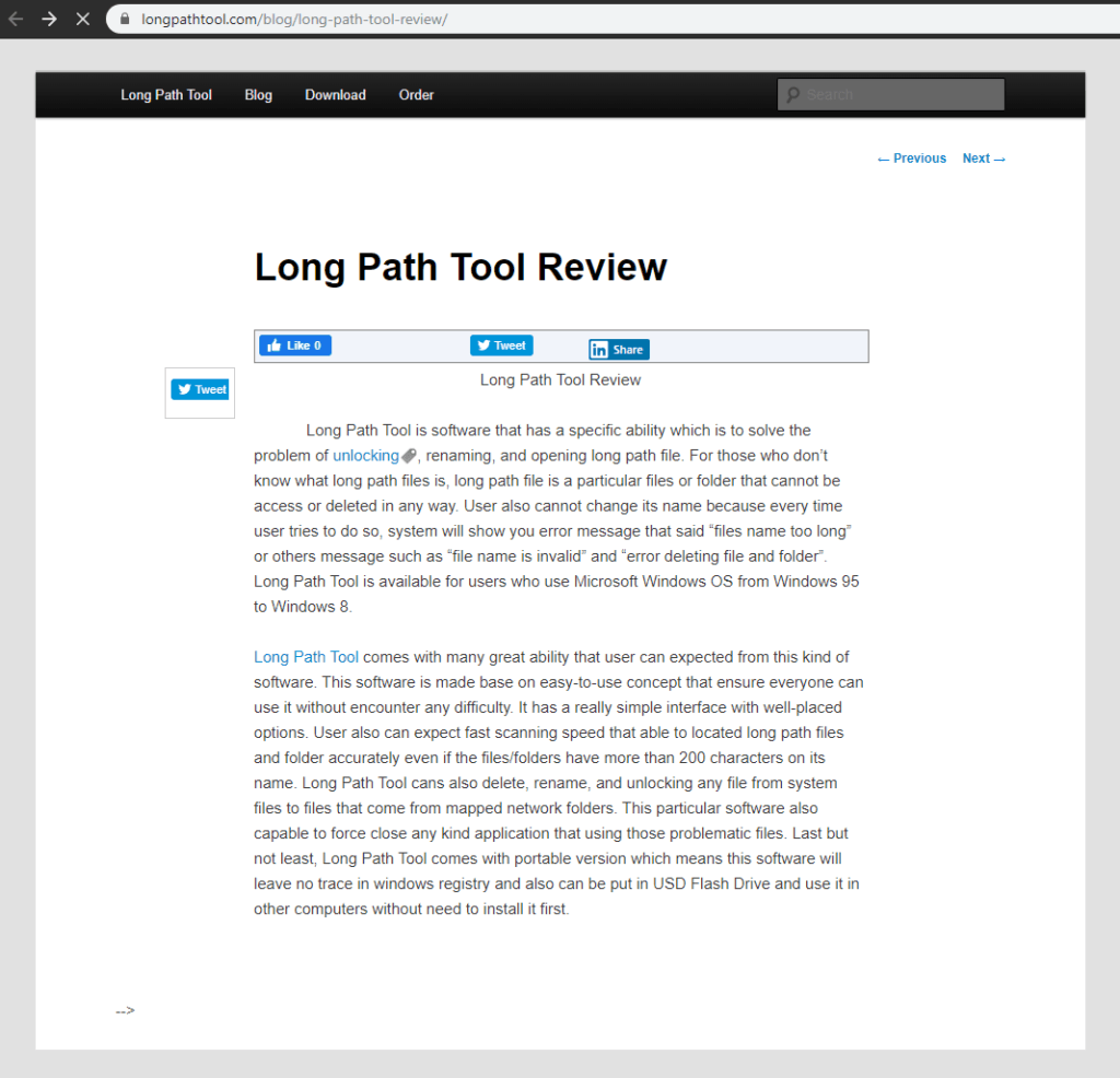 "Long Path Tool Review" - by the creators of "Long Path Tool" themselves! That's really trustworthy, right?